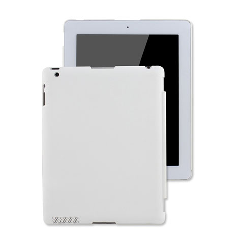 Funda Dura Plastico Rigida Mate para Apple iPad 2 Blanco