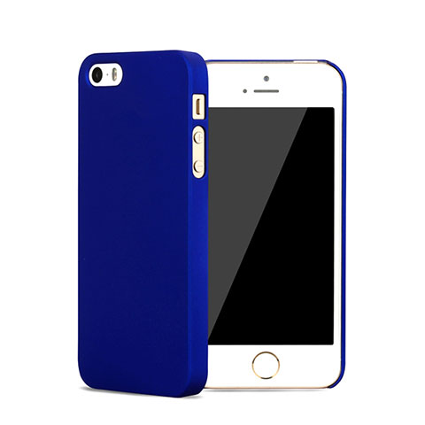 Funda Dura Plastico Rigida Mate para Apple iPhone 5S Azul