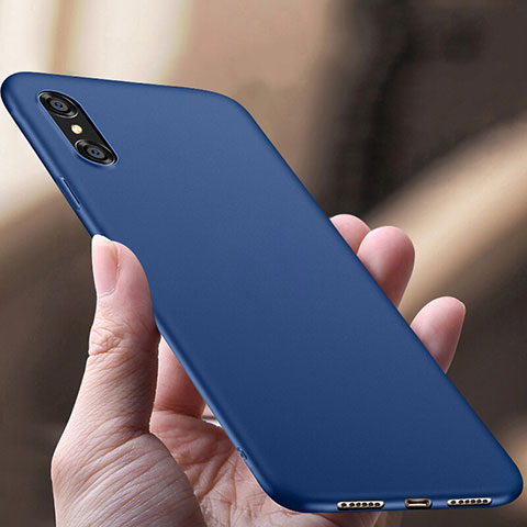 Funda Dura Plastico Rigida Mate para Apple iPhone X Azul