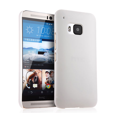 Funda Dura Plastico Rigida Mate para HTC One M9 Blanco