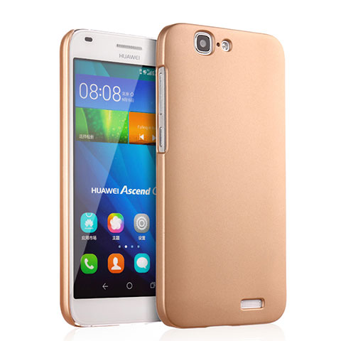 Funda Dura Plastico Rigida Mate para Huawei Ascend G7 Oro