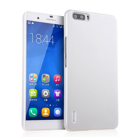 Funda Dura Plastico Rigida Mate para Huawei Honor 6 Plus Blanco