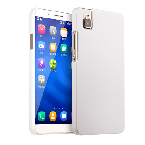 Funda Dura Plastico Rigida Mate para Huawei Honor 7i shot X Blanco