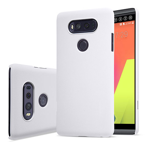 Funda Dura Plastico Rigida Mate para LG V20 Blanco