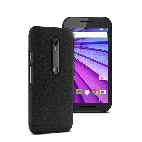 Funda Dura Plastico Rigida Mate para Motorola Moto G (3rd Gen) Negro