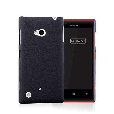 Funda Dura Plastico Rigida Mate para Nokia Lumia 720 Negro
