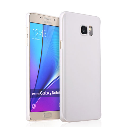 Funda Dura Plastico Rigida Mate para Samsung Galaxy Note 5 N9200 N920 N920F Blanco