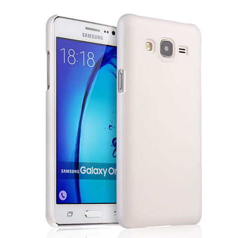 Funda Dura Plastico Rigida Mate para Samsung Galaxy On5 G550FY Blanco