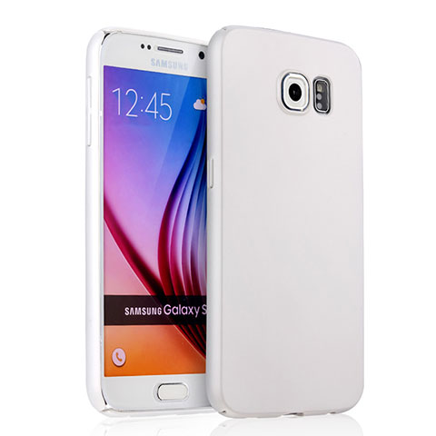 Funda Dura Plastico Rigida Mate para Samsung Galaxy S6 Duos SM-G920F G9200 Blanco