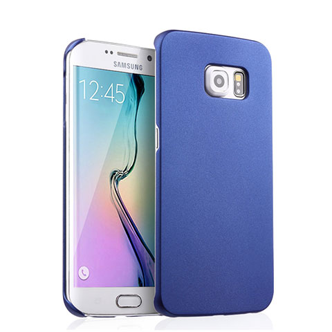 Funda Dura Plastico Rigida Mate para Samsung Galaxy S6 Edge SM-G925 Azul