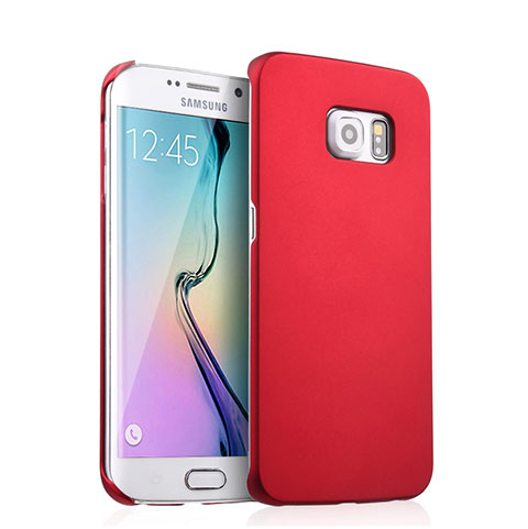 Funda Dura Plastico Rigida Mate para Samsung Galaxy S6 Edge SM-G925 Rojo