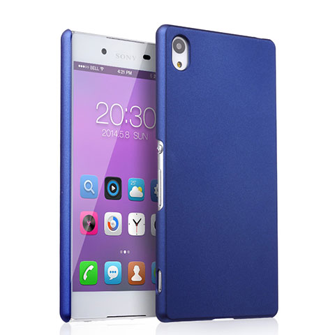 Funda Dura Plastico Rigida Mate para Sony Xperia Z3+ Plus Azul