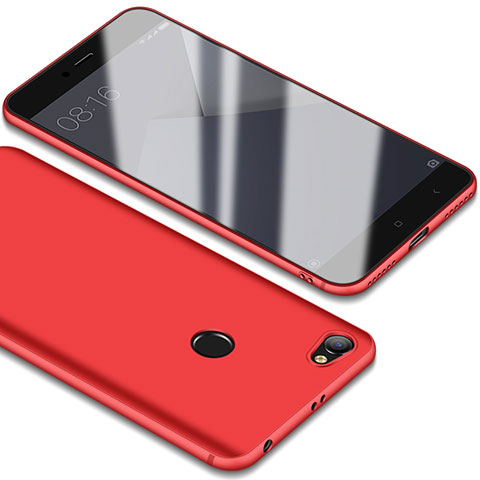 Funda Dura Plastico Rigida Mate para Xiaomi Redmi Note 5A Pro Rojo