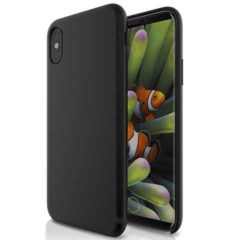 Funda Dura Plastico Rigida Mate S01 para Apple iPhone Xs Max Negro