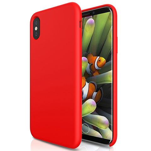 Funda Dura Plastico Rigida Mate S01 para Apple iPhone Xs Max Rojo