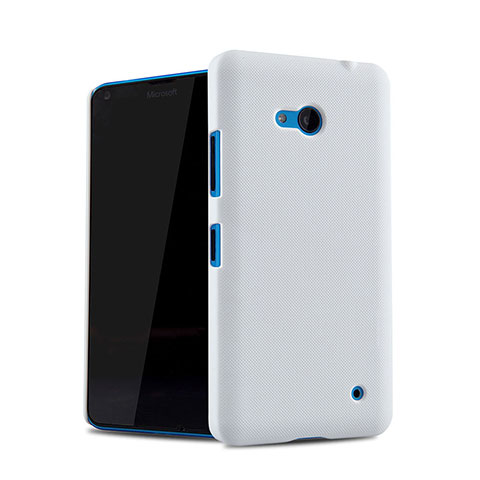 Funda Dura Plastico Rigida Perforada para Microsoft Lumia 640 Blanco