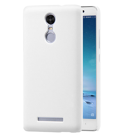 Funda Dura Plastico Rigida Perforada para Xiaomi Redmi Note 3 MediaTek Blanco