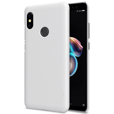 Funda Dura Plastico Rigida Perforada para Xiaomi Redmi Note 5 AI Dual Camera Blanco