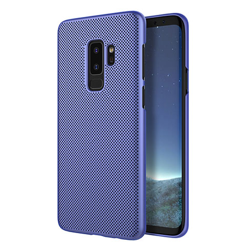 Funda Dura Plastico Rigida Perforada R01 para Samsung Galaxy S9 Plus Azul