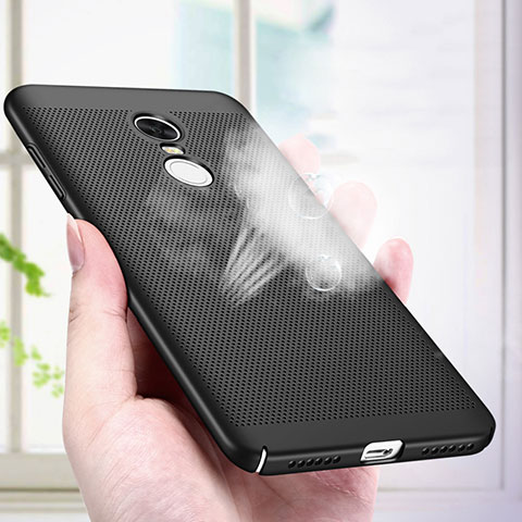 Funda Dura Plastico Rigida Perforada R01 para Xiaomi Redmi Note 4X High Edition Negro