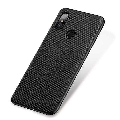 Funda Dura Plastico Rigida Perforada W01 para Xiaomi Mi 8 Negro