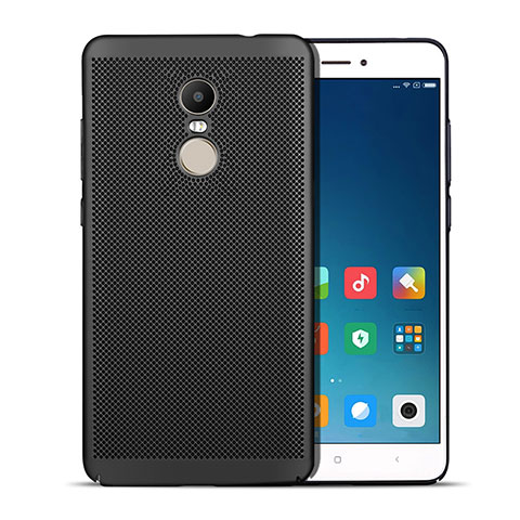 Funda Dura Plastico Rigida Perforada W01 para Xiaomi Redmi Note 4 Standard Edition Negro