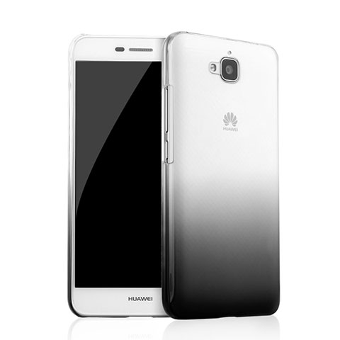 Funda Dura Plastico Rigida Transparente Gradient para Huawei Y6 Pro Negro