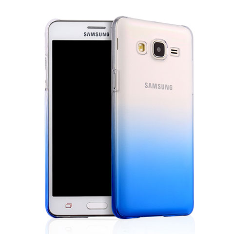 Funda Dura Plastico Rigida Transparente Gradient para Samsung Galaxy On5 Pro Azul