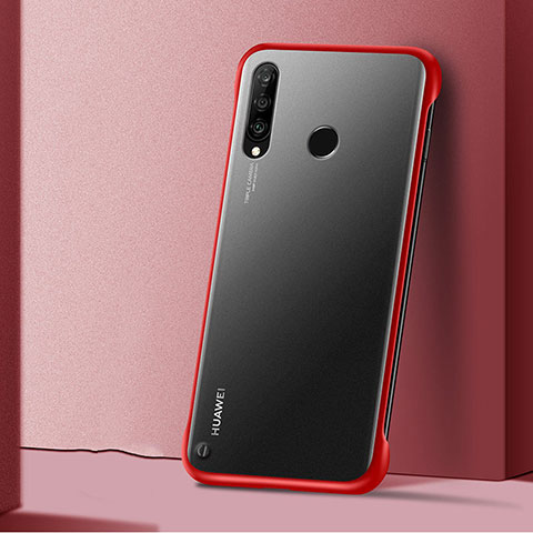 Funda Dura Ultrafina Carcasa Transparente Mate H02 para Huawei P30 Lite XL Rojo
