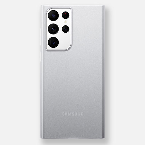 Funda Dura Ultrafina Carcasa Transparente Mate H02 para Samsung Galaxy S21 Ultra 5G Blanco