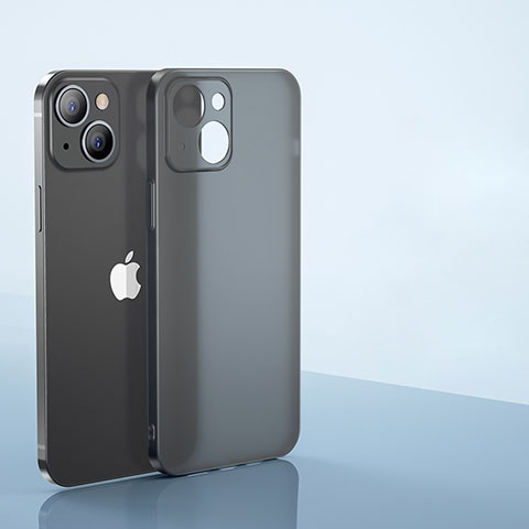 Funda Dura Ultrafina Carcasa Transparente Mate U01 para Apple iPhone 13 Mini Gris