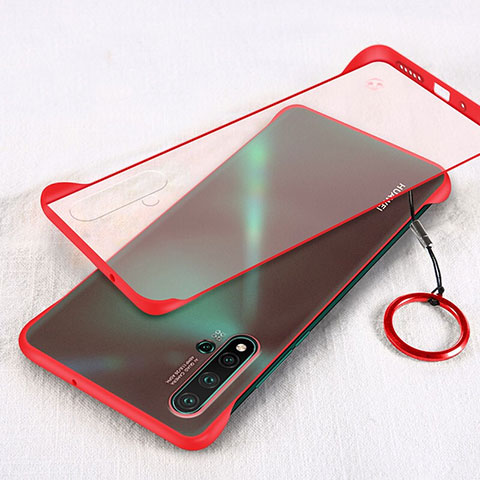 Funda Dura Ultrafina Carcasa Transparente Mate U01 para Huawei Nova 5 Rojo