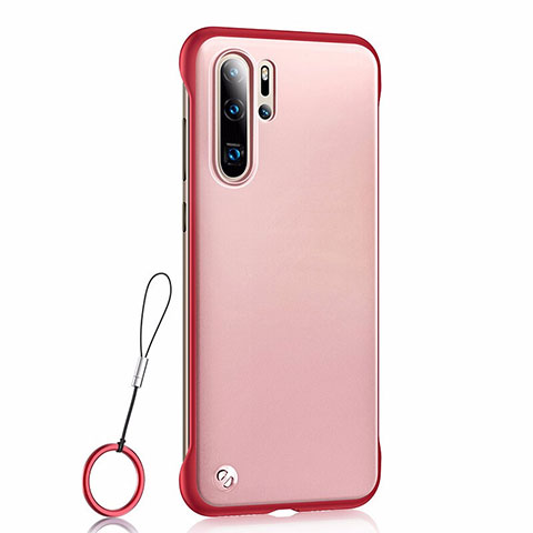 Funda Dura Ultrafina Carcasa Transparente Mate U01 para Huawei P30 Pro Rojo