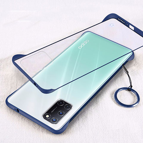 Funda Dura Ultrafina Carcasa Transparente Mate U01 para Oppo A72 Azul