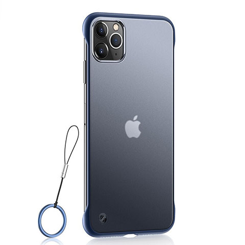 Funda Dura Ultrafina Carcasa Transparente Mate U02 para Apple iPhone 11 Pro Max Azul