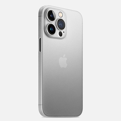 Funda Dura Ultrafina Carcasa Transparente Mate U02 para Apple iPhone 13 Pro Blanco