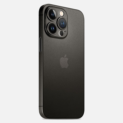 Funda Dura Ultrafina Carcasa Transparente Mate U02 para Apple iPhone 13 Pro Negro