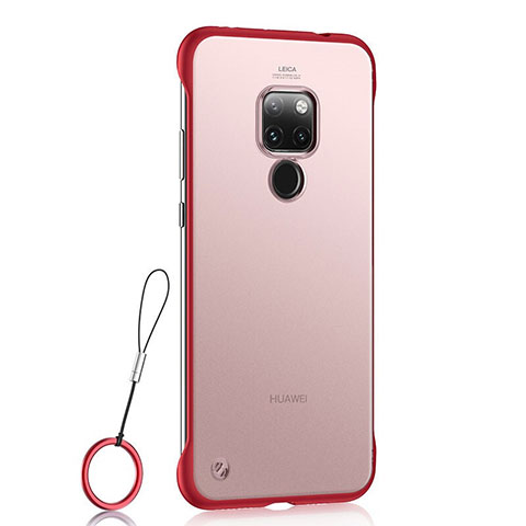 Funda Dura Ultrafina Carcasa Transparente Mate U03 para Huawei Mate 20 Rojo