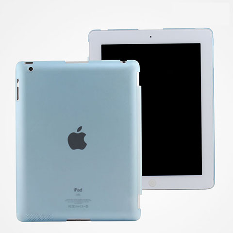 Funda Dura Ultrafina Transparente Mate para Apple iPad 4 Azul Cielo