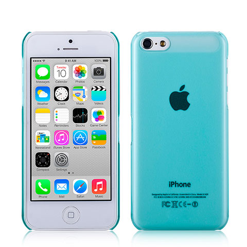 Funda Dura Ultrafina Transparente Mate para Apple iPhone 5C Azul Cielo