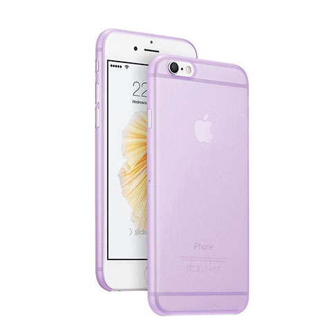 Funda Dura Ultrafina Transparente Mate para Apple iPhone 6 Morado