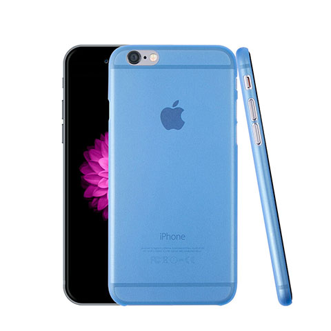 Funda Dura Ultrafina Transparente Mate para Apple iPhone 6 Plus Azul