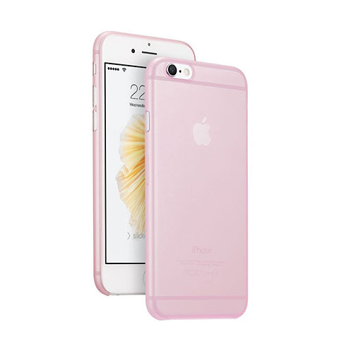 Funda Dura Ultrafina Transparente Mate para Apple iPhone 6 Rosa