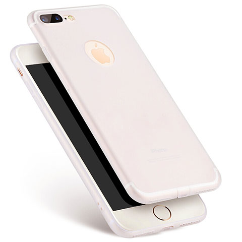 Funda Dura Ultrafina Transparente Mate para Apple iPhone 8 Plus Blanco