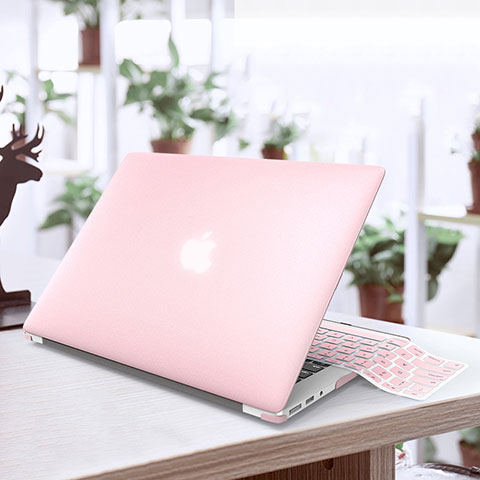 Funda Dura Ultrafina Transparente Mate para Apple MacBook Air 13.3 pulgadas (2018) Rosa