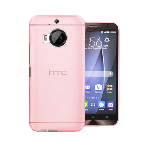 Funda Dura Ultrafina Transparente Mate para HTC One M9 Plus Rosa