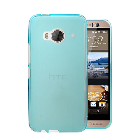 Funda Dura Ultrafina Transparente Mate para HTC One Me Azul Cielo