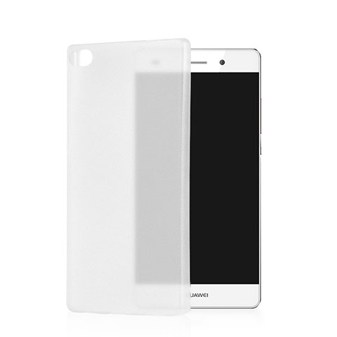 Funda Dura Ultrafina Transparente Mate para Huawei P8 Blanco