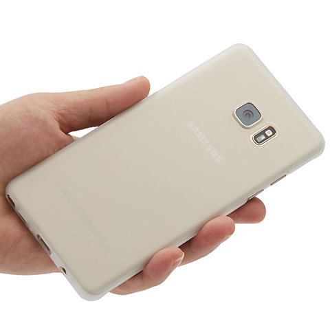 Funda Dura Ultrafina Transparente Mate para Samsung Galaxy Note 7 Blanco