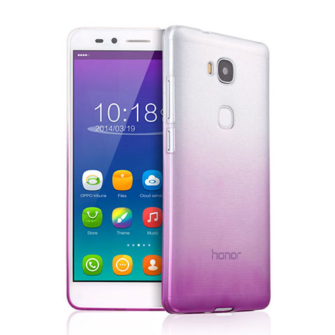 Funda Gel Ultrafina Transparente Gradiente para Huawei Honor 5X Morado